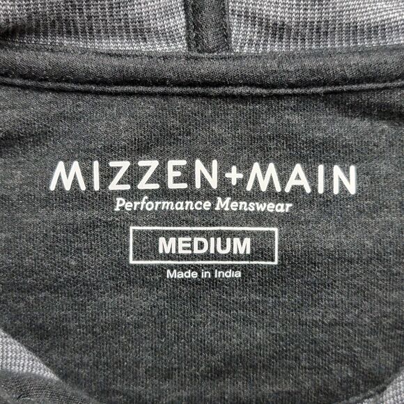 Mizzen Main Performance Stretch Henley Moisture Wicking M Lg Sleeve Hoodie Mens - Picture 9 of 16